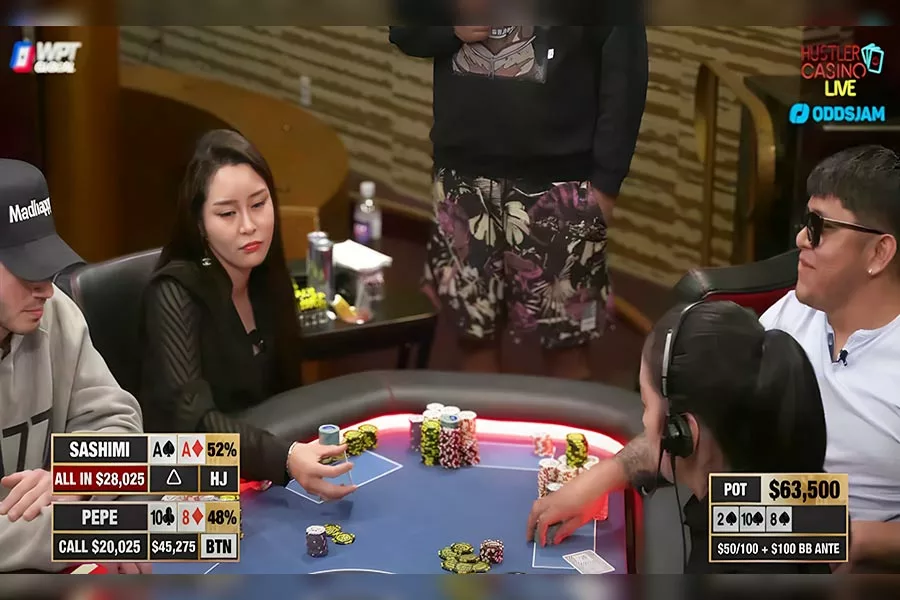 Sashimi Involved in huge high Stakes Pot Vs Pepe