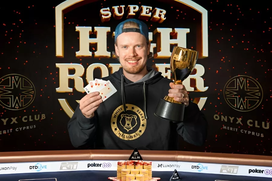 Joni Jouhkimainen Super High Roller Bowl Cyprus 2024 Event 9 Champion